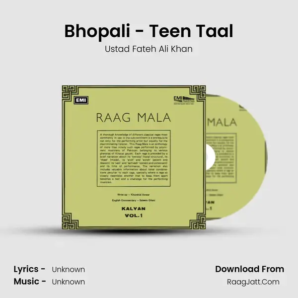 Bhopali - Teen Taal Song mp3 | Ustad Fateh Ali Khan