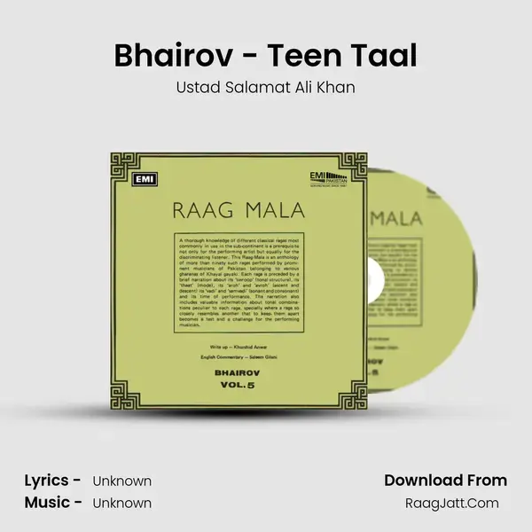 Bhairov - Teen Taal Song mp3 | Ustad Salamat Ali Khan