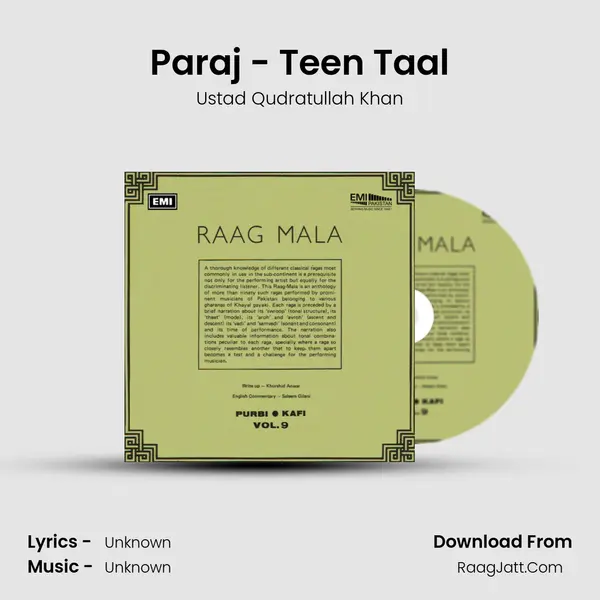 Paraj - Teen Taal Song mp3 | Ustad Qudratullah Khan