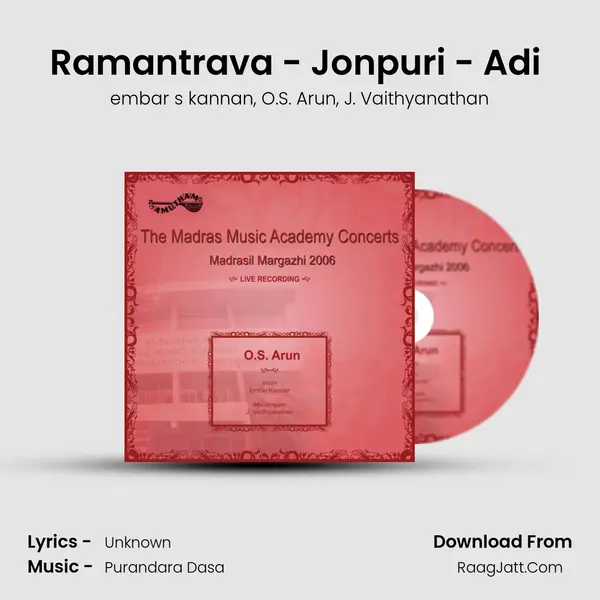 Ramantrava - Jonpuri - Adi (Live) Song mp3 | embar s kannan