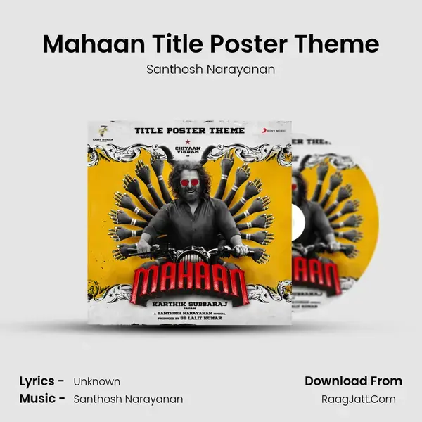 Mahaan Title Poster Theme Song mp3 | Santhosh Narayanan